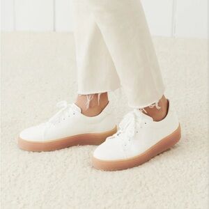 JENNI KAYNE Canvas Skater Sneaker - CREAM